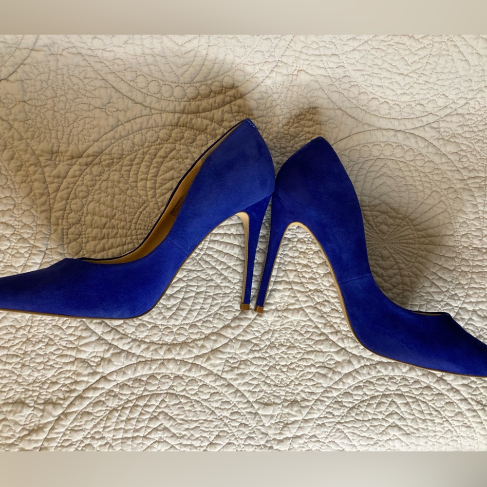 Steve Madden Women’s Blue Suede Pointed-toe Stilettos Pumps High Heels Size 8.5 - Picture 3 of 14
